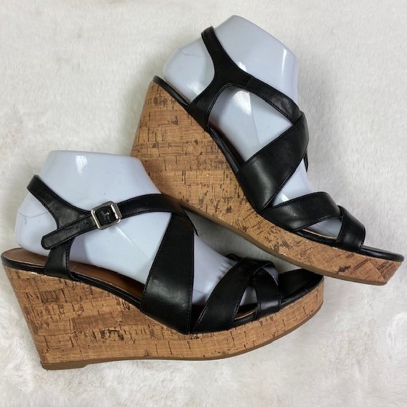 Franco Sarto MONTY Cork Wedge Sandals, size 9.5M LIKE NEW - Picture 4 of 11